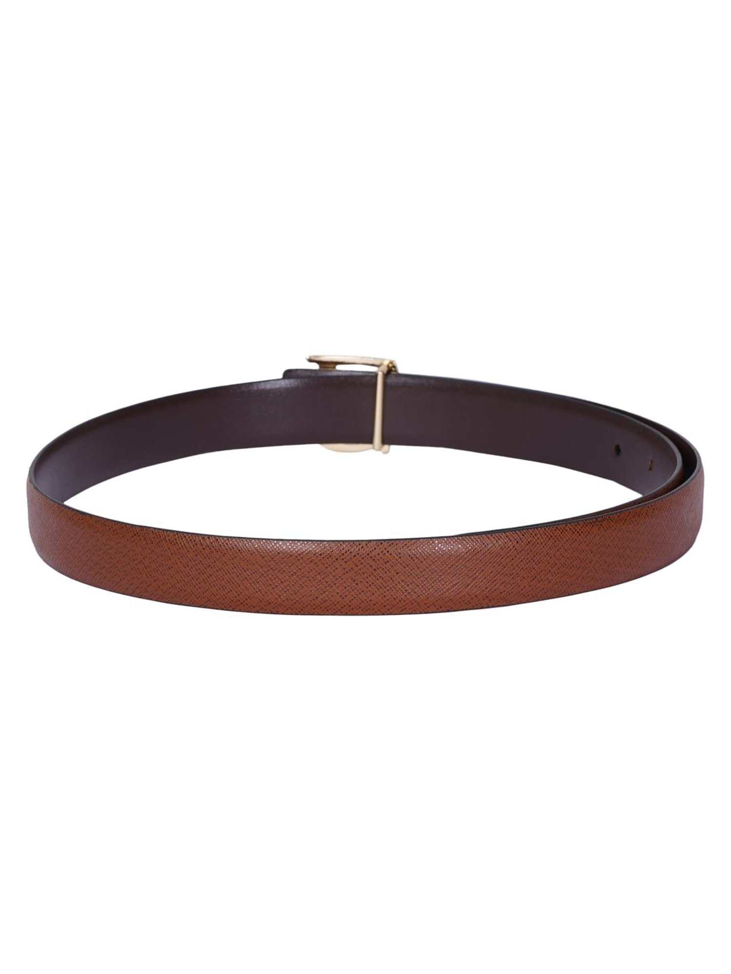 Carlton London Tan Textured Casual Belt for Women