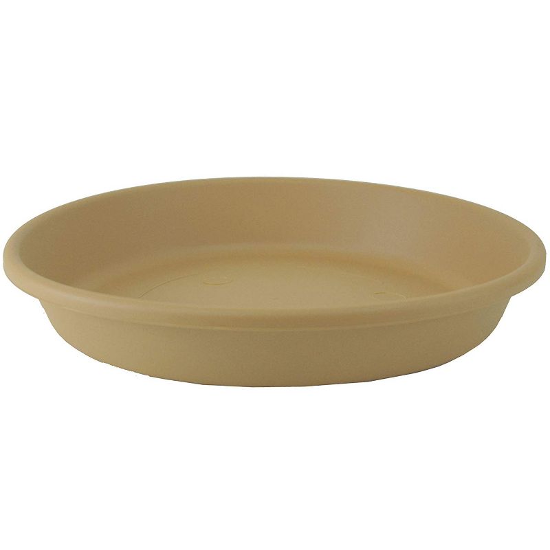 HC Companies Classic 24 Inch Round Flower Pot Plant Saucer, Sandstone (6 Pack)