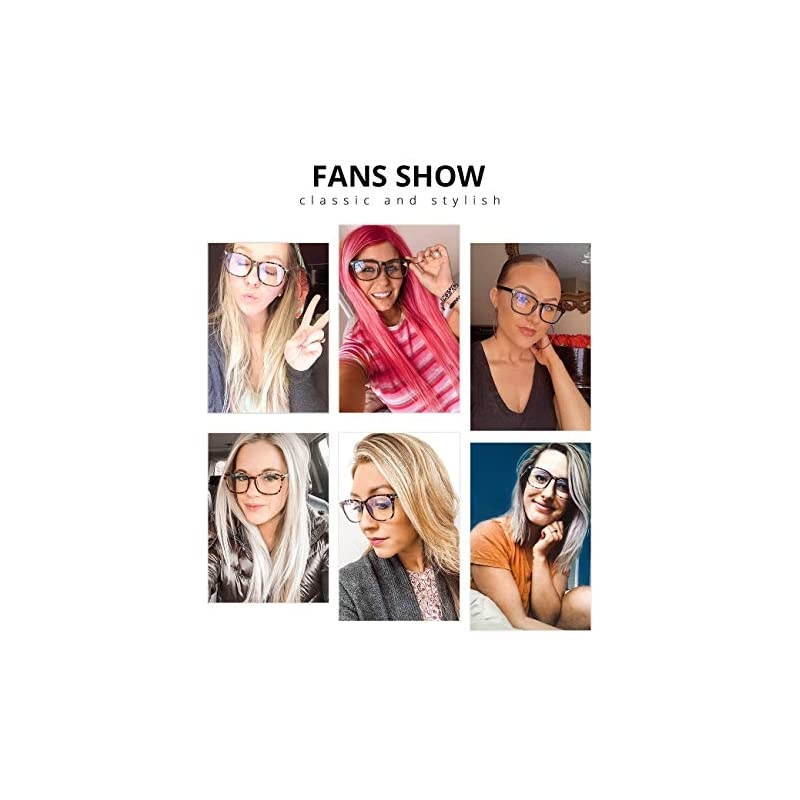 Light Blocking Glasses Square Nerd Eyeglasses Frame Anti Ray Computer Glasses Non Prescription blackwhiteLeopard