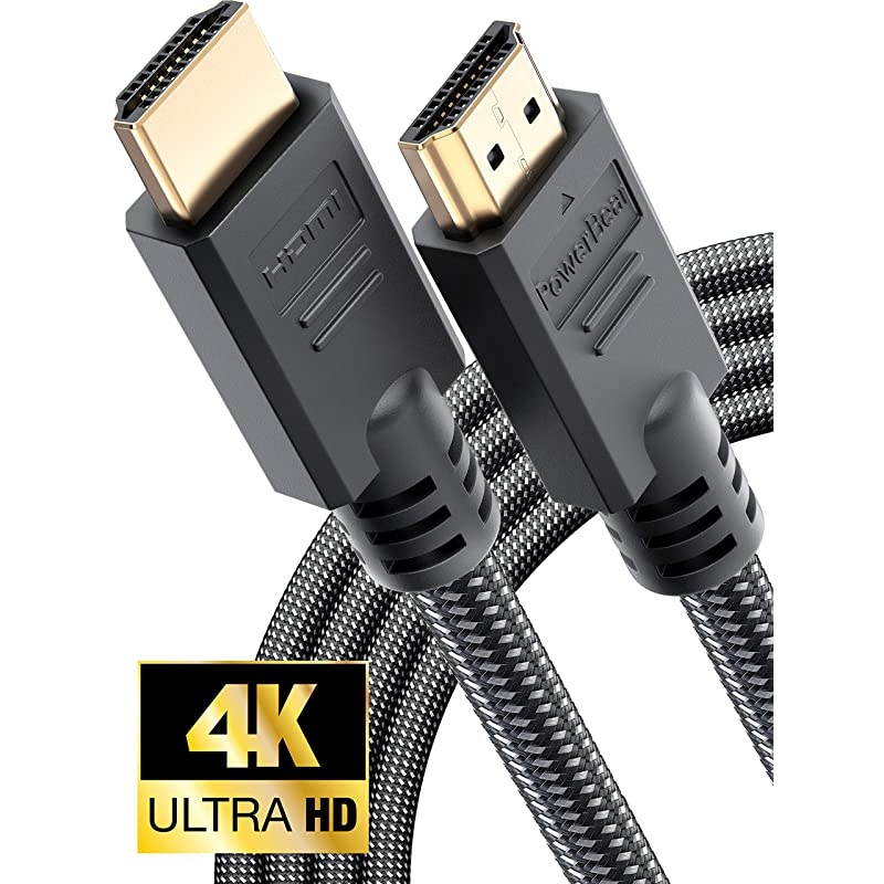 4K HDMI Cable 15 ft | Braided Nylon amp Gold Connectors