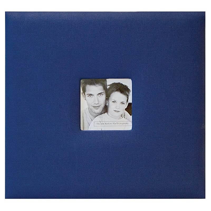 9.6x8.5 Inch Fashion Fabric Post Bound Scrapbook, Blue (802811)