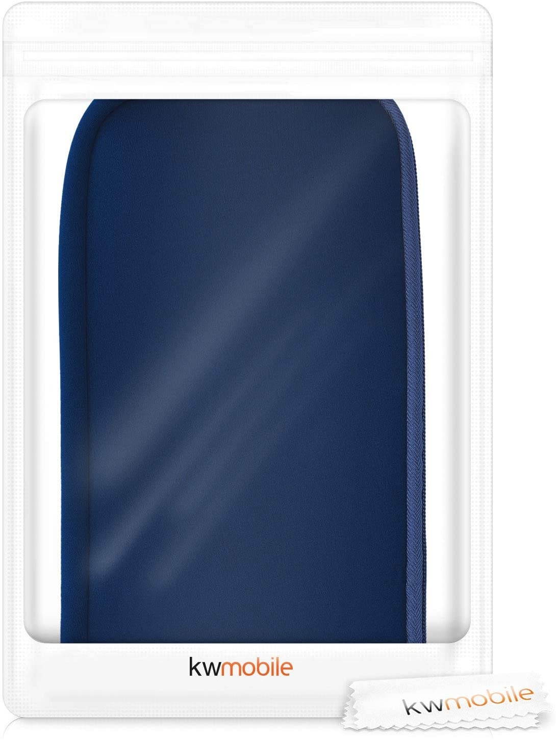 kwmobile Neoprene Pouch Compatible with Apple Magic Keyboard with Numeric Keypad - Keyboard Protector Dust Cover with Zipper - Dark Blue