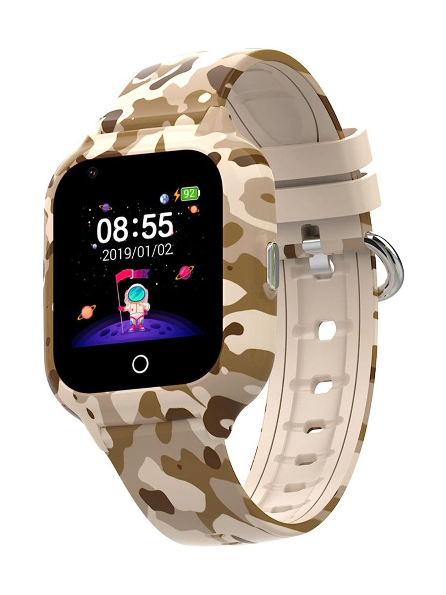 Turet Smartwatch for Kids with Camera, Games, Recorder, Sim Enabled 2-Way Calling (Miletary)