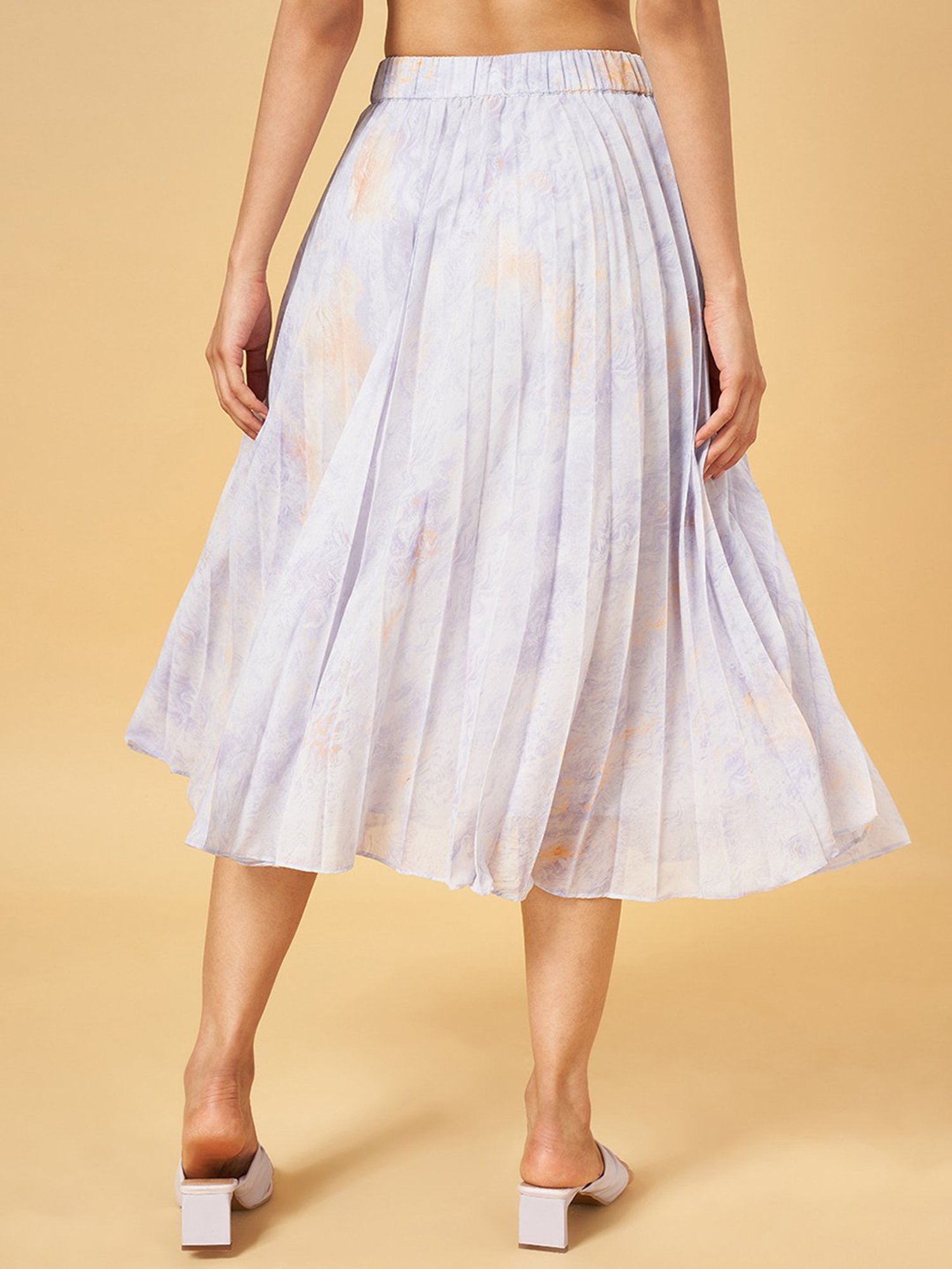 Honey by Pantaloons Purple Printed A-Line Skirt