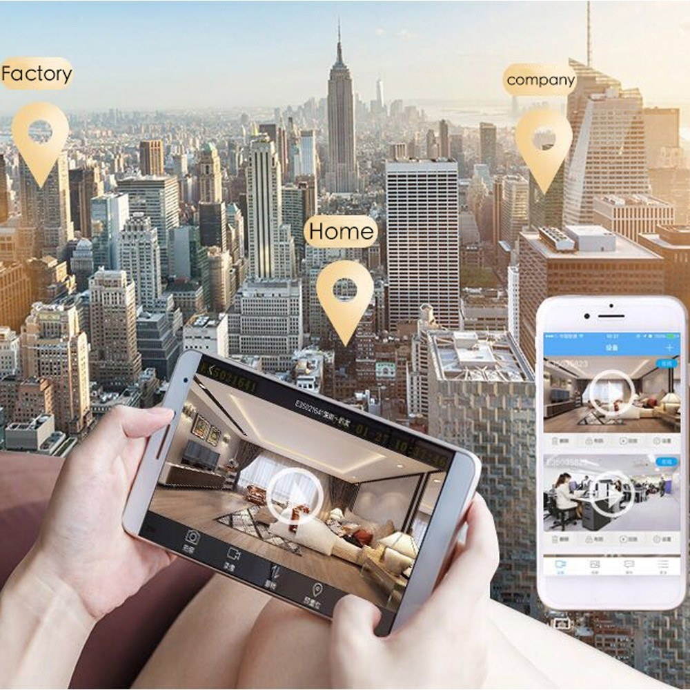 Mini WIFI Camera Outdoor Portable Metal Cameras Light Weight Night-Vision 1080P Loop Recording Cam with Holder