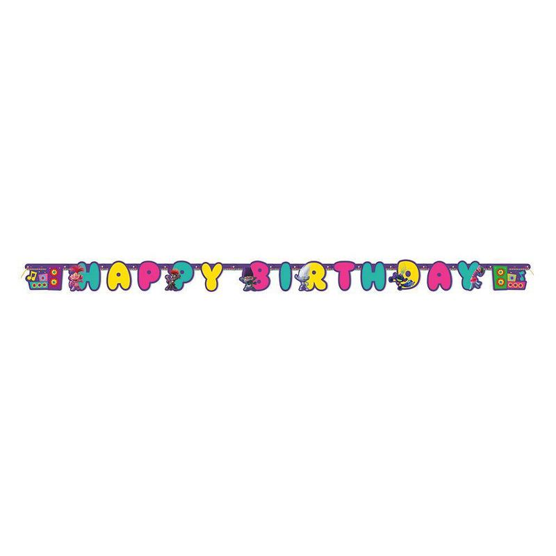 Trolls Birthday Banner