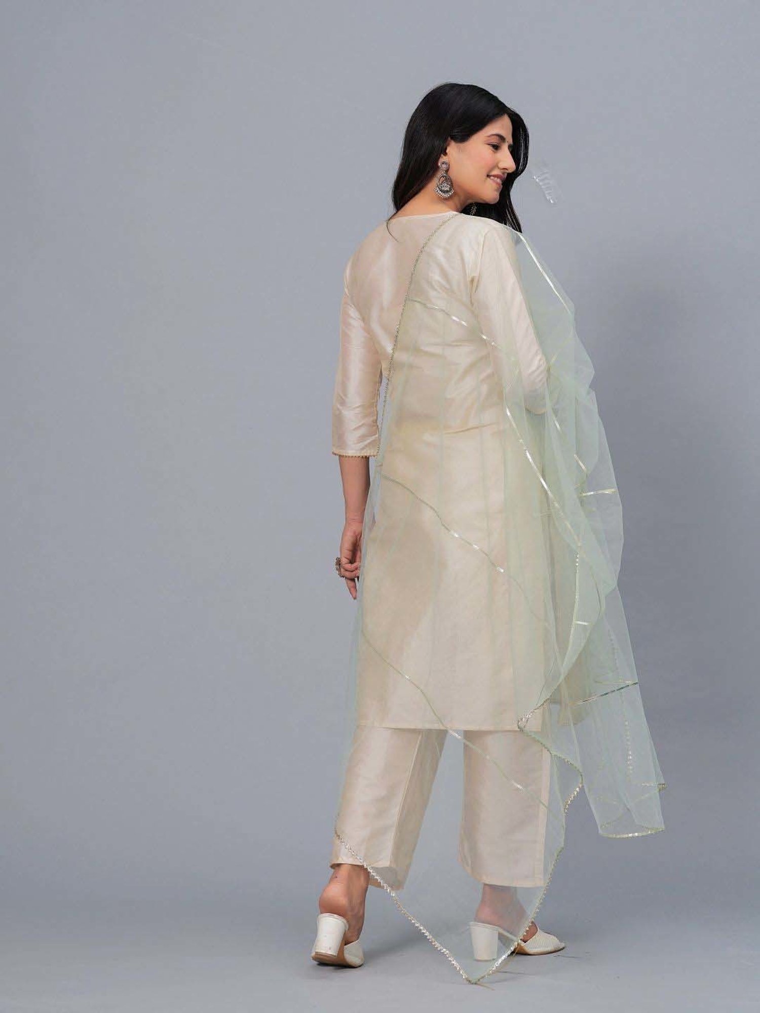 Stylum Green Striped Dupatta