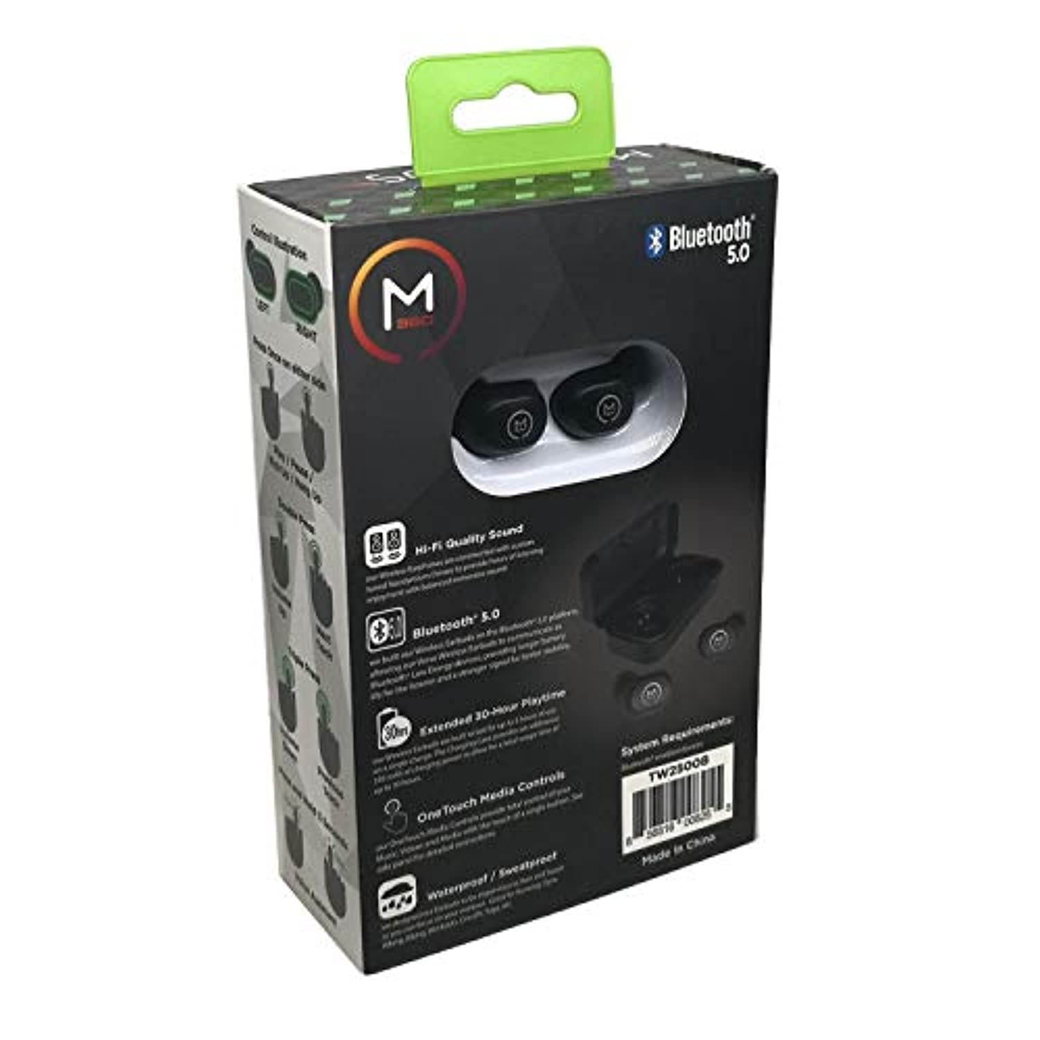 Morpheus 360 Verve in-Ear Wireless Earbuds 30 Hours Playtime Smart Touch Control Bluetooth 5.0 Deep Bass Noise Cancelling Microphones for Work/Home/Office TW2500B (TW2500B)