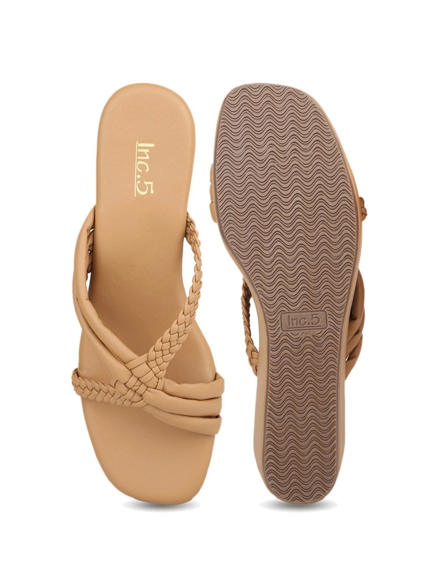 Inc.5 Women's Beige Casual Wedges