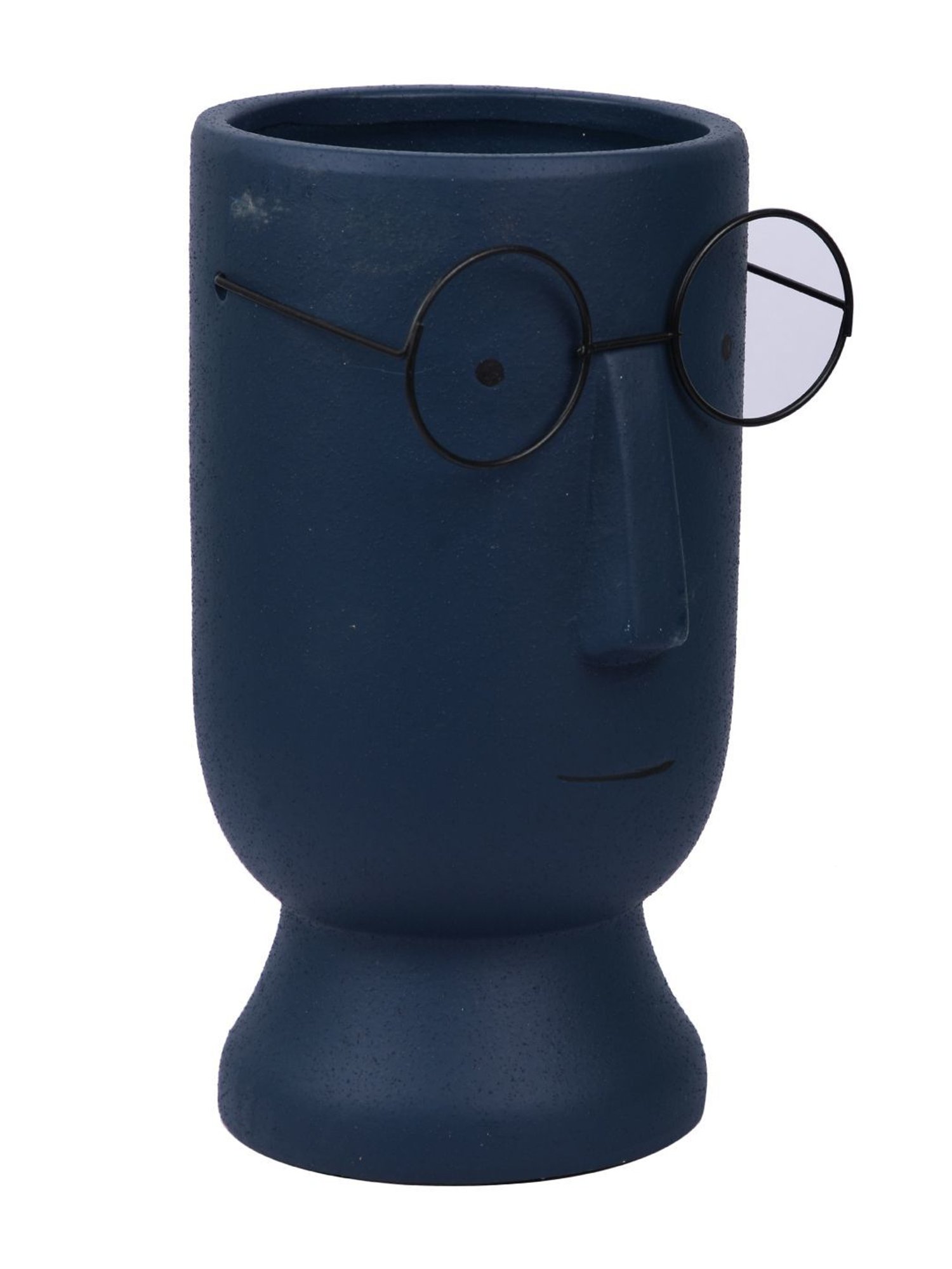 Tayhaa Blue Ceramic Face Planter