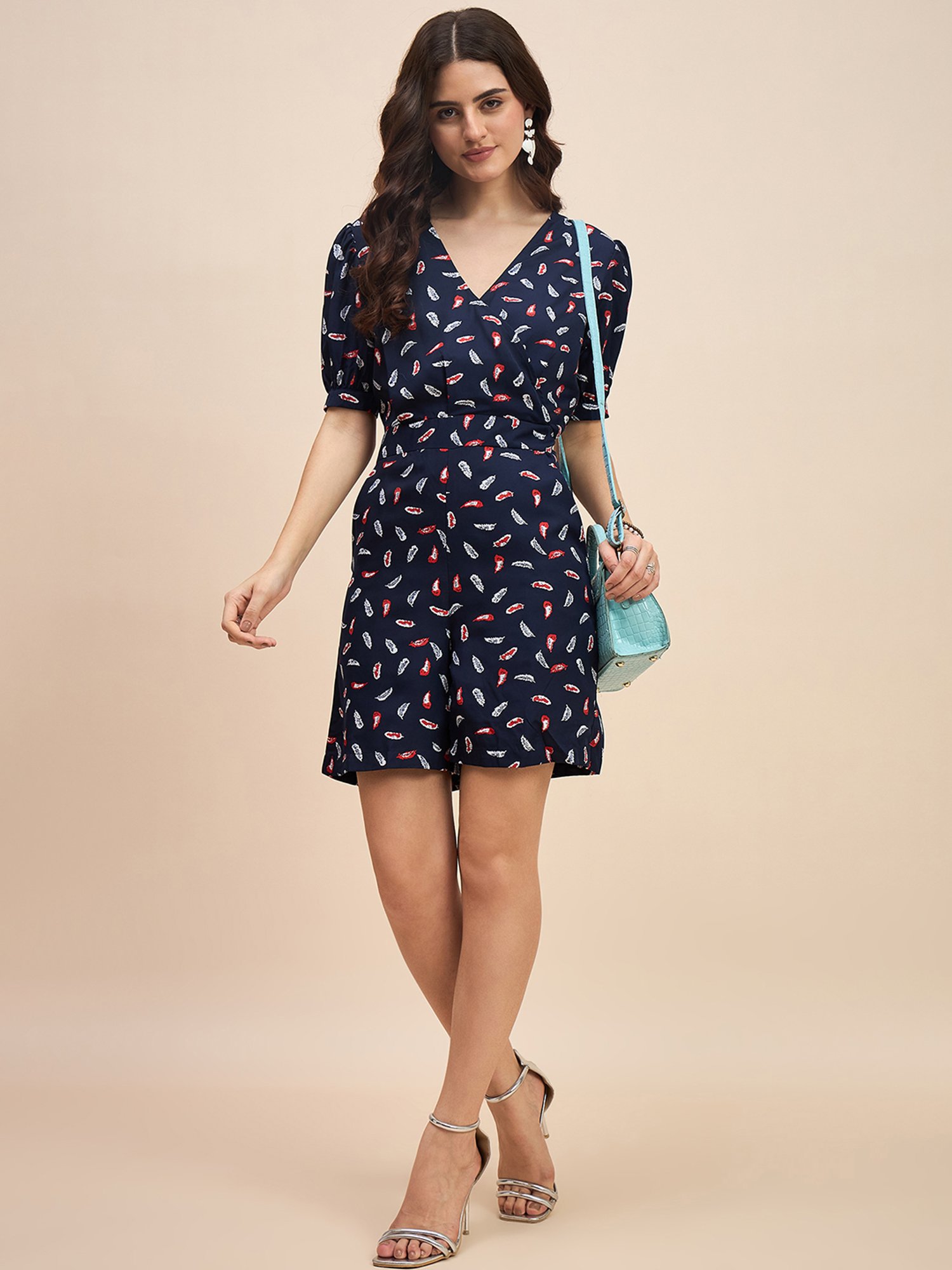 BRINNS Navy Printed Playsuit