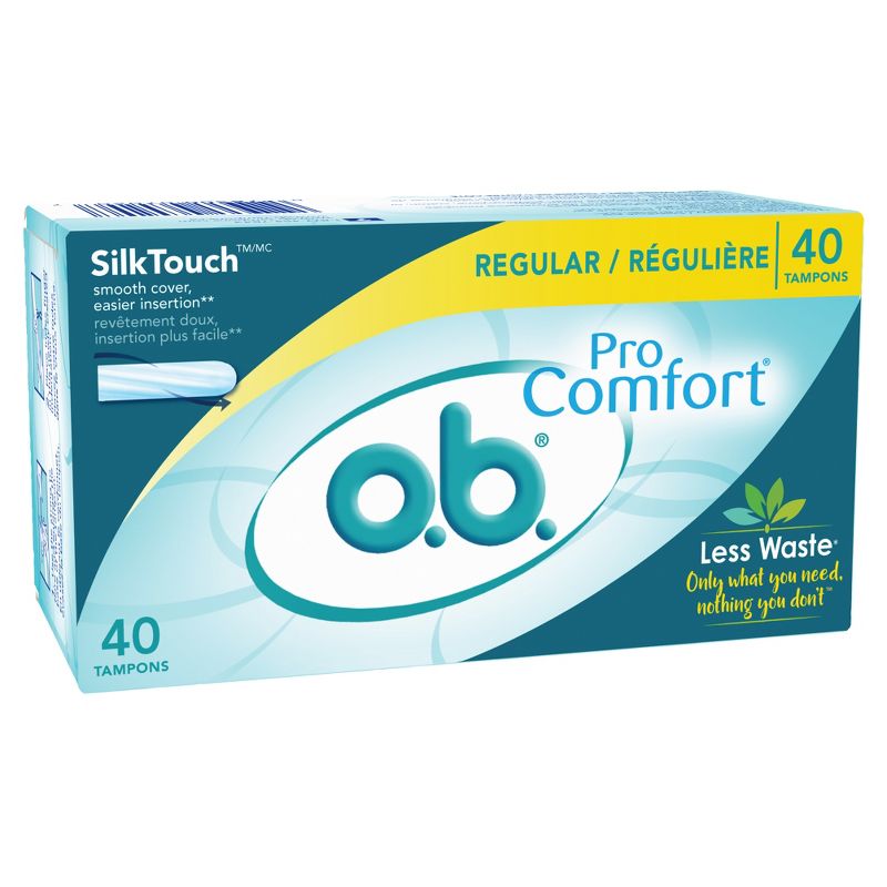 o.b. ProComfort Tampons - Applicator-Free - Unscented - Regular - 40ct