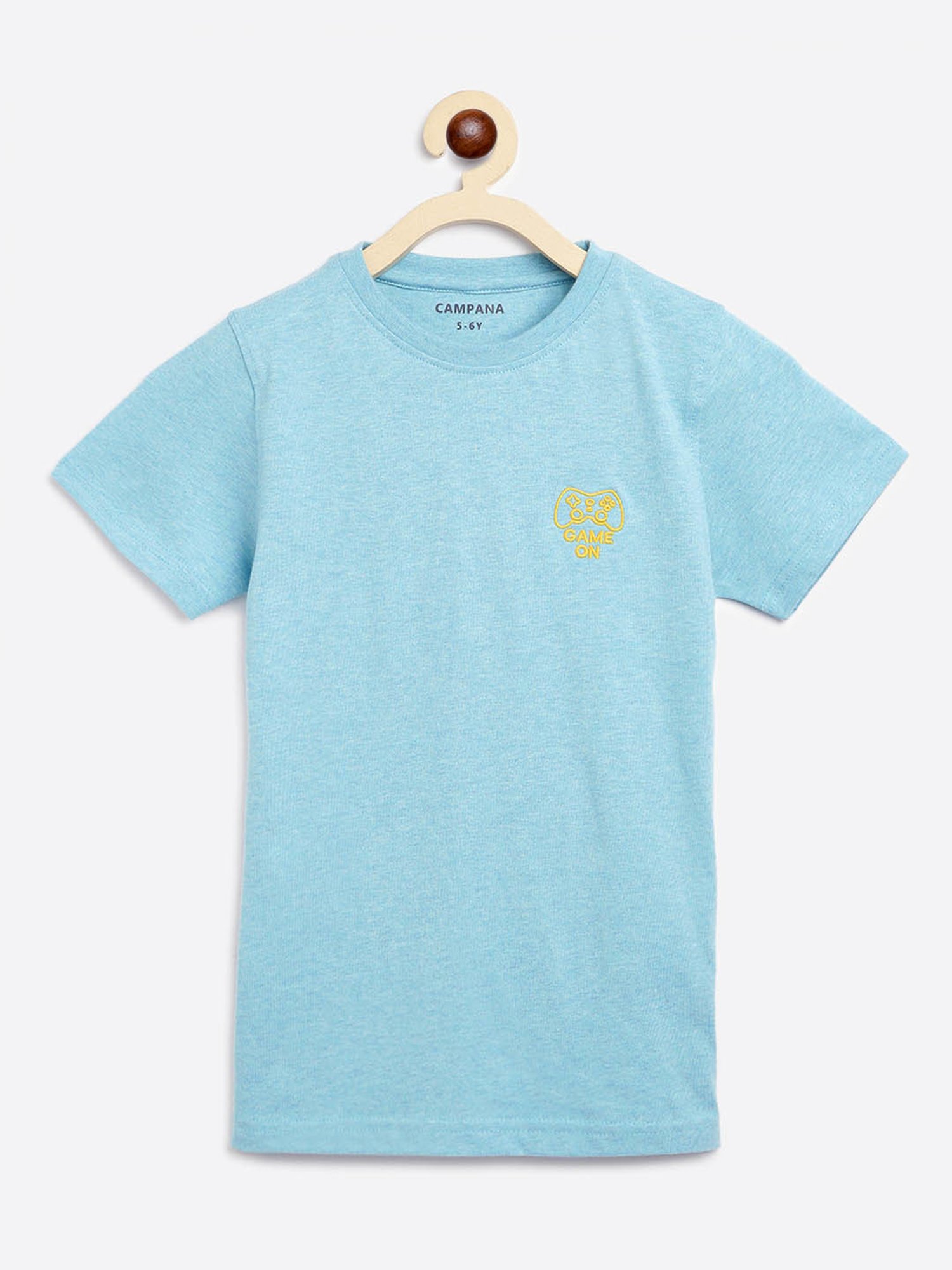 Campana Kids Turquoise & Green Striped T-Shirt (Pack Of 2)