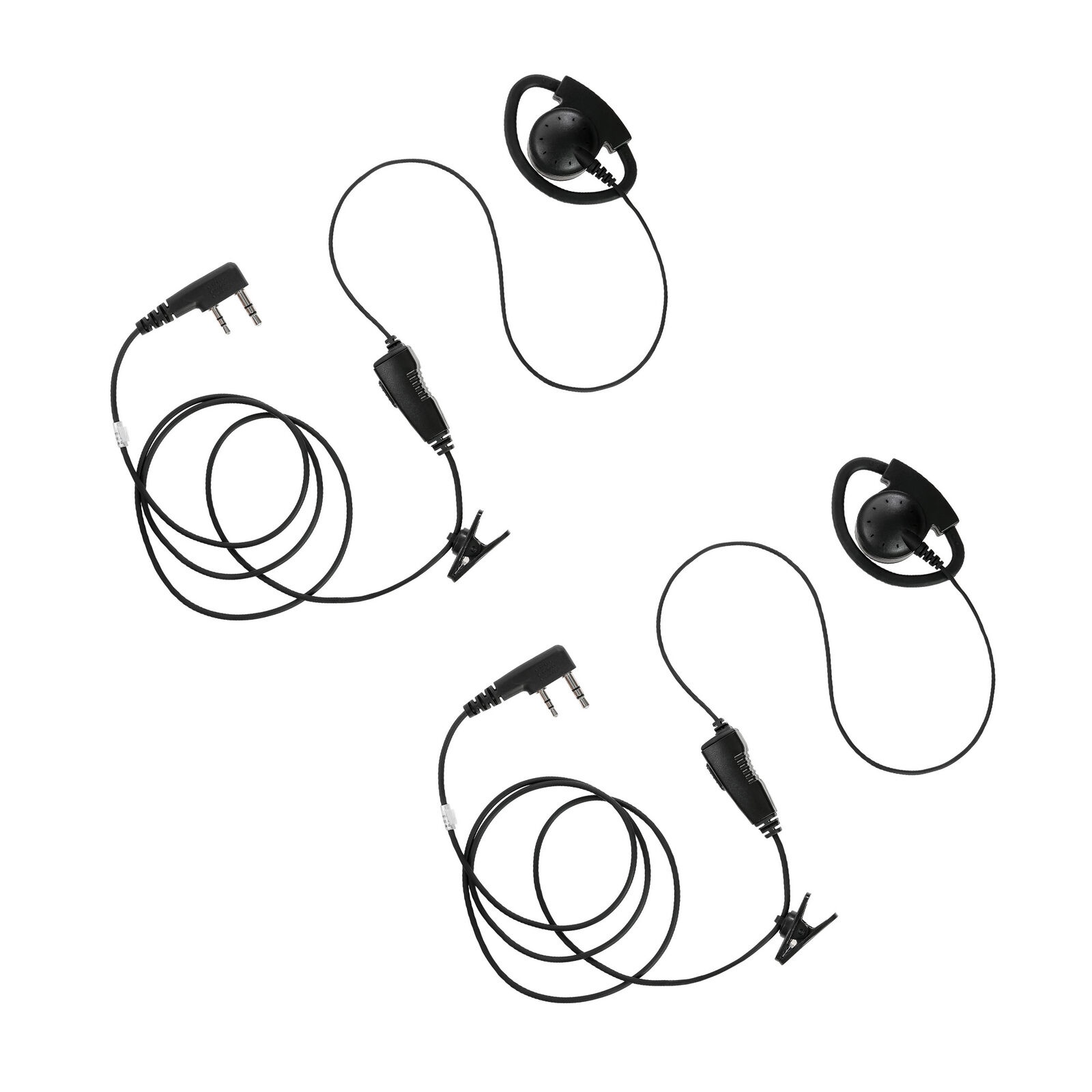 2x High Quality D-Sharp Earpiece PTT for Wouxun KG-UV8D KG-UV899 KG-929