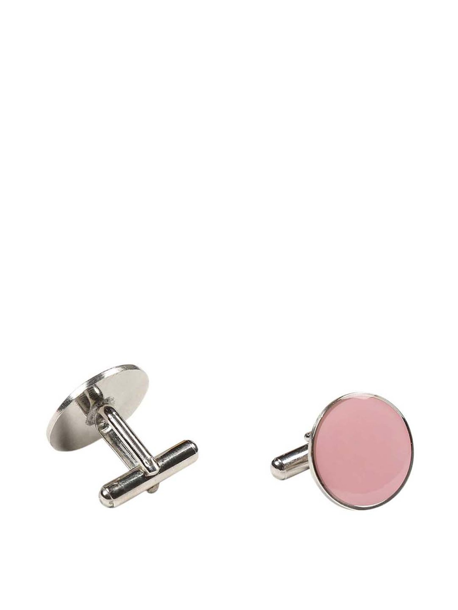 Tossido Pink Woven Necktie With Pocket Square and Cufflinks