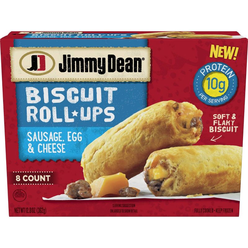 Jimmy Dean Sausage, Egg & Cheese Frozen Biscuit Roll-Up - 8ct