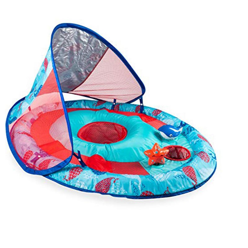 Swimways Baby Spring Float Activity Splash Station with Removable Sun Canopy