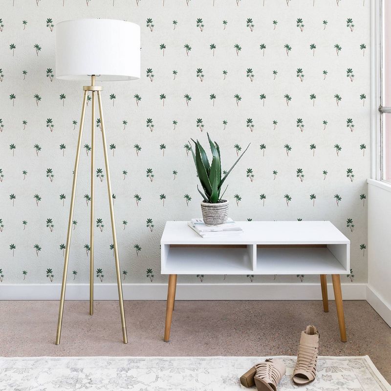 2"x8" Holli Zollinger Palma Wallpaper White - Deny Designs
