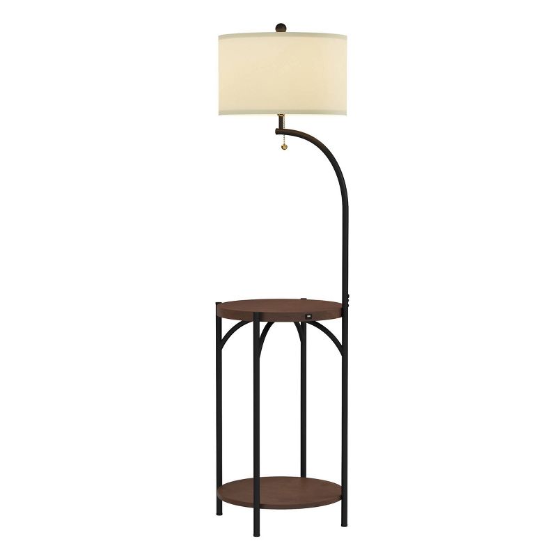 Floor Lamp End Table (Includes LED Light Bulb) - Modern Rustic