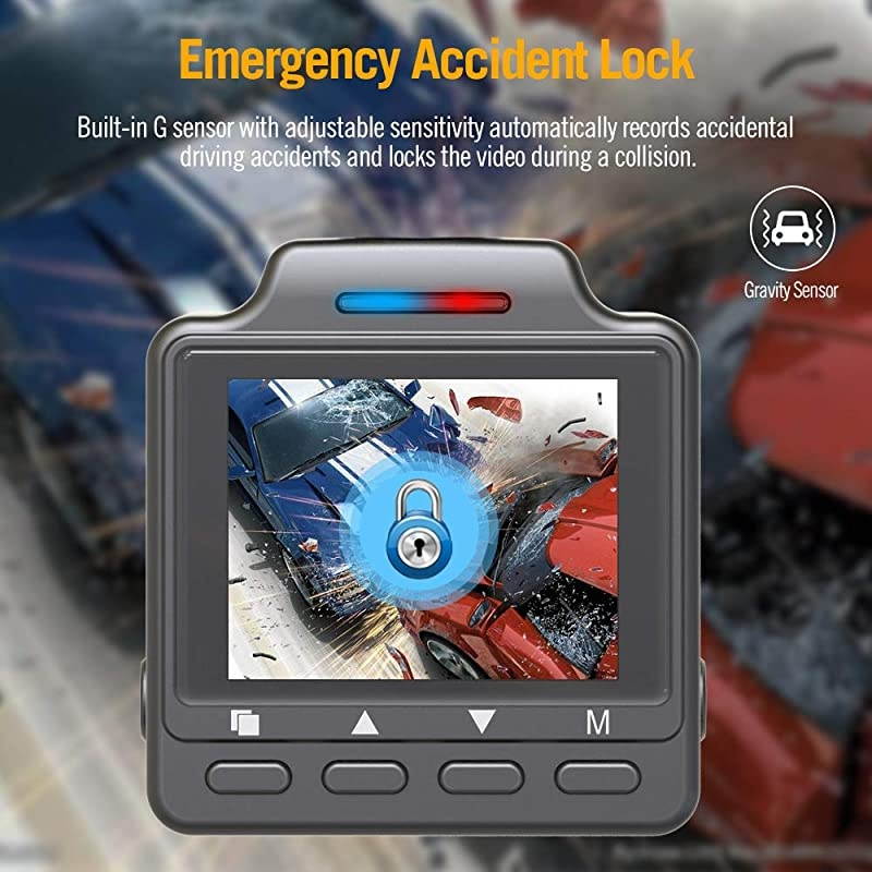 Dash Cam with 32GB SD Card 1296P FHD Mini Car Driving Recorder Vehicle Dashboard Camera GSensor Loop Record WDR Parking Monitor Night Vision