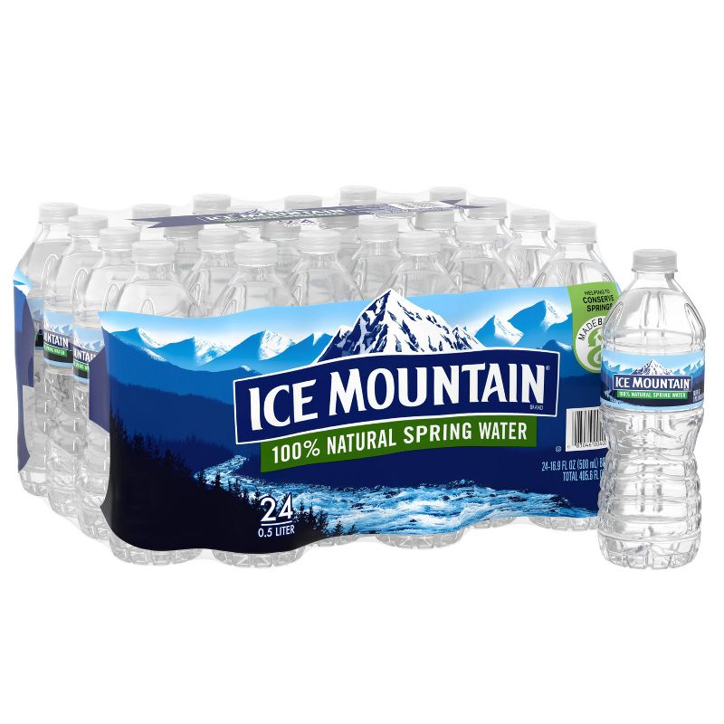Ice Mountain Brand 100% Natural Spring Water - 24pk/16.9 fl oz Bottles