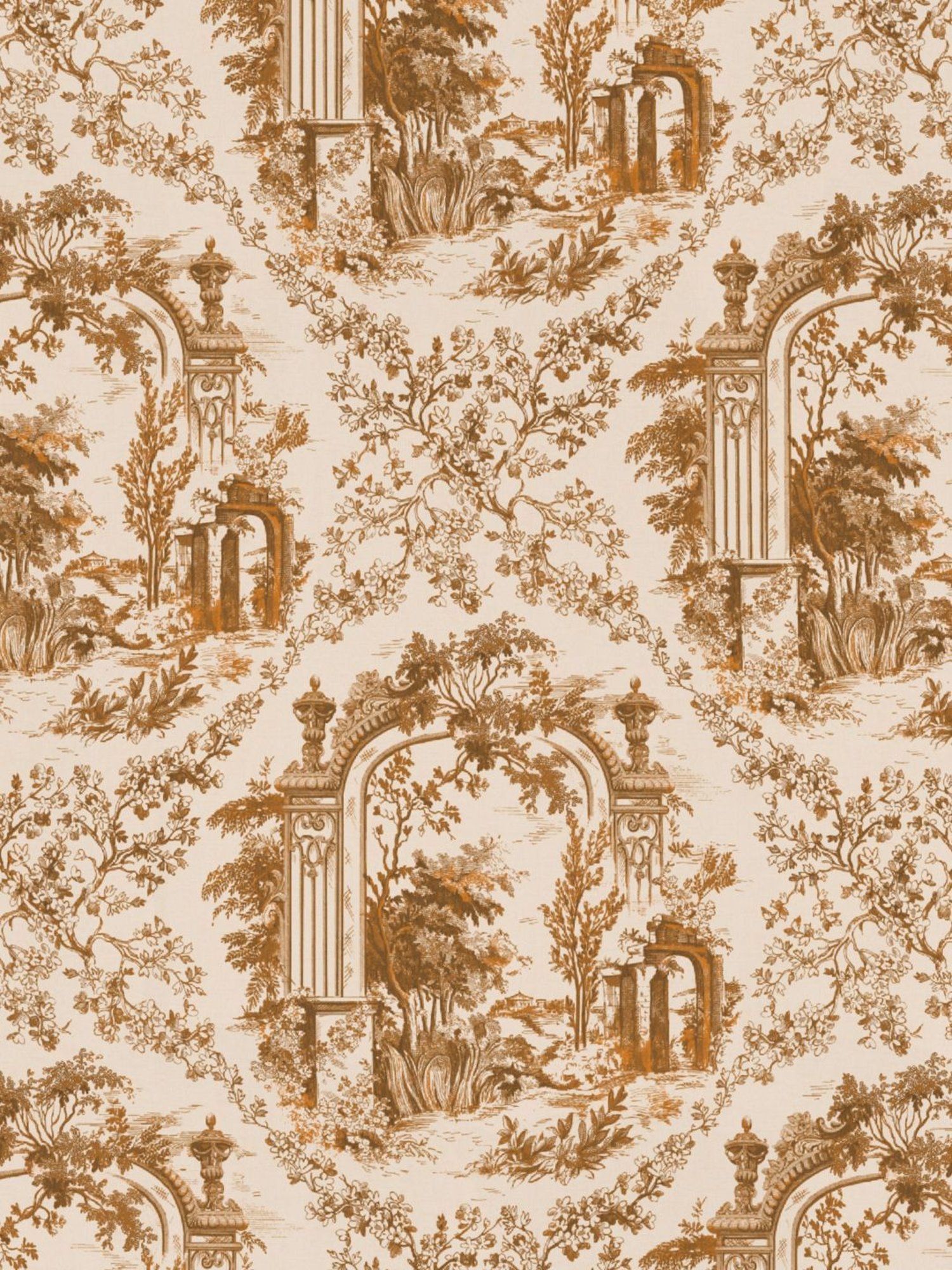 DDECOR Live Beautiful Evita 136 TC Brown & Off White Bed Sheet Set