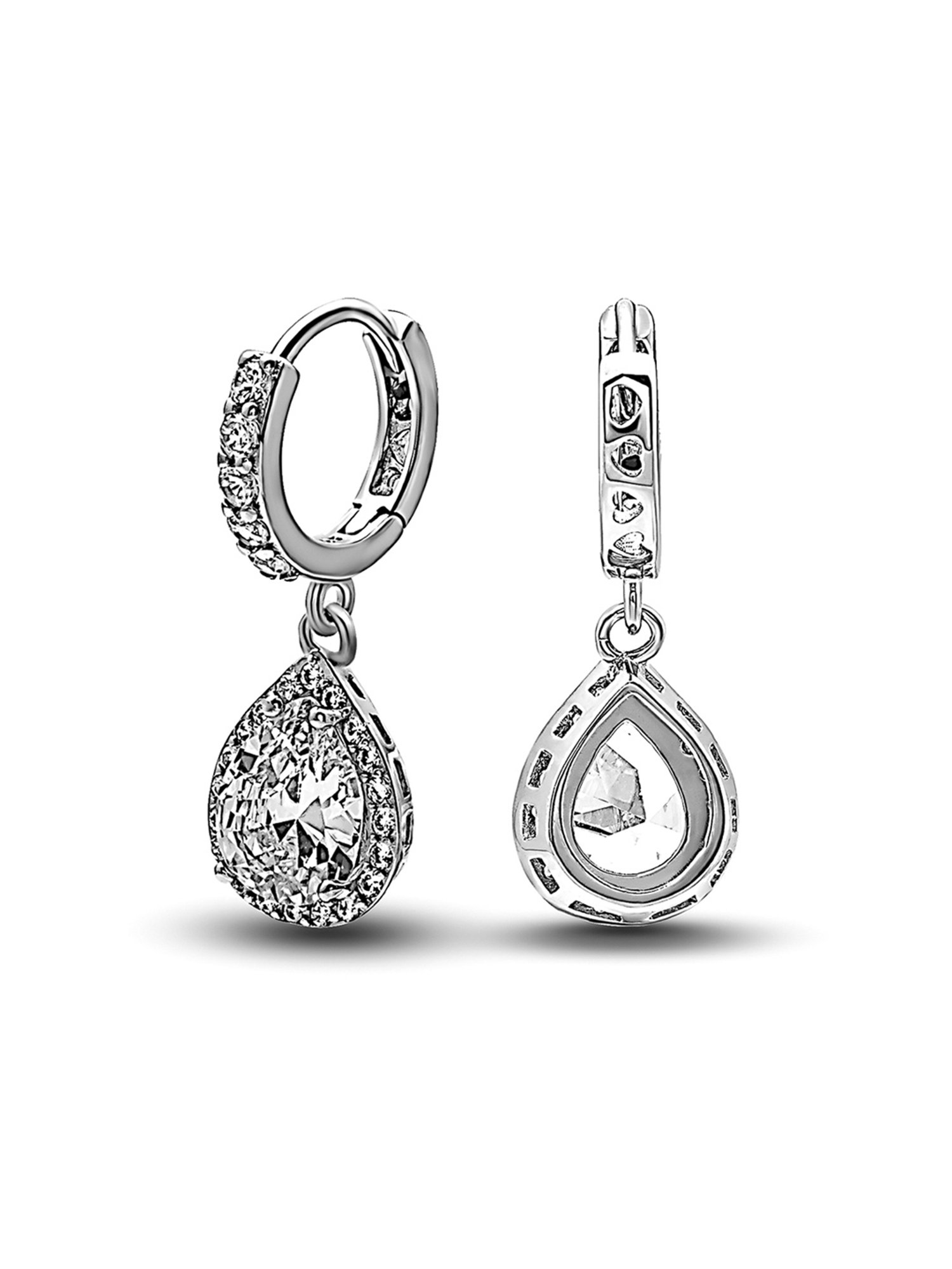 Silberry 92.5 Sterling Silver Glory Hoop Earrings for Women