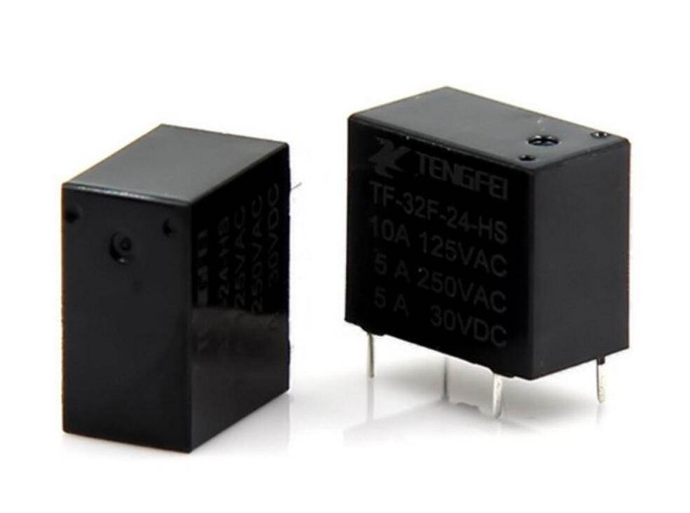 10 pcs normal open 4 pins DC24V 0.45w small electromagnetic relay TF-32F-24-HS for 10A/125VAC 5A/250VAC 5A/30VDC contact load