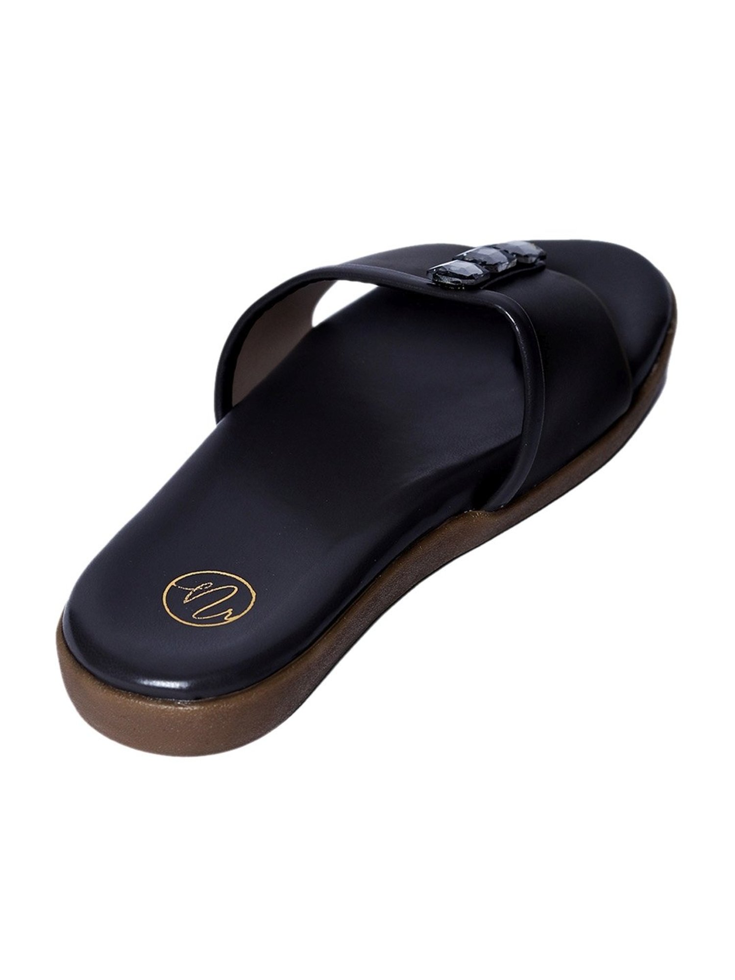 NR by Nidhi Rathi Women's Black Thong Sandals