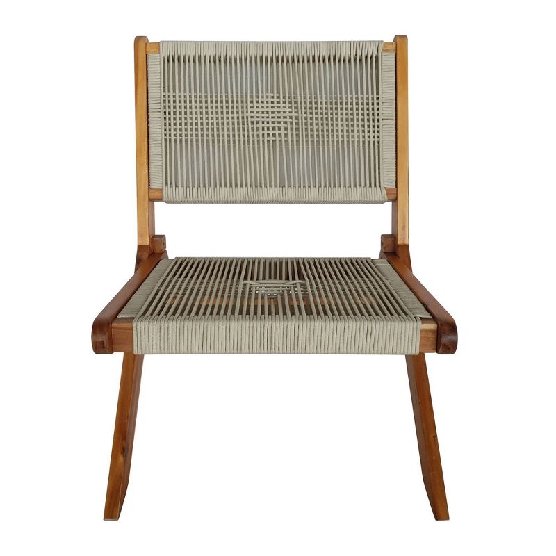 Acacia 3pc Outdoor Conversation Set with Folding Seating - Caramel - TK Classics