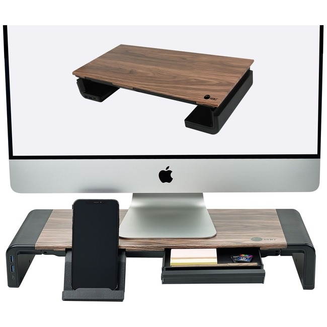 SIIG Stylish Foldable Monitor Stand with USB Hub CEMT2Q12S1