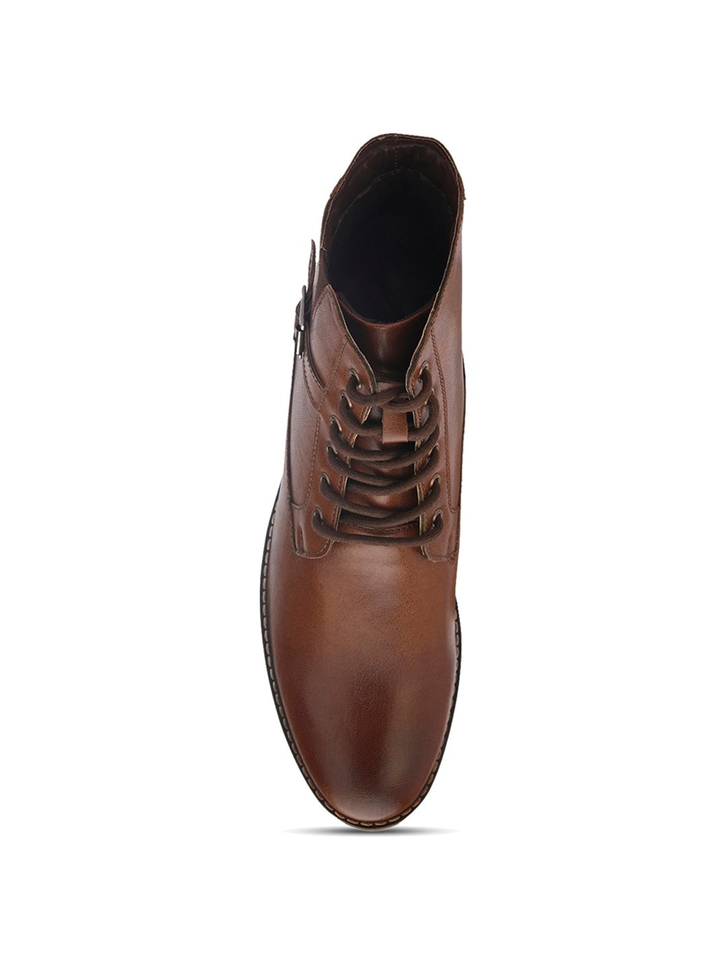 El Paso Men's Brown Derby Boots