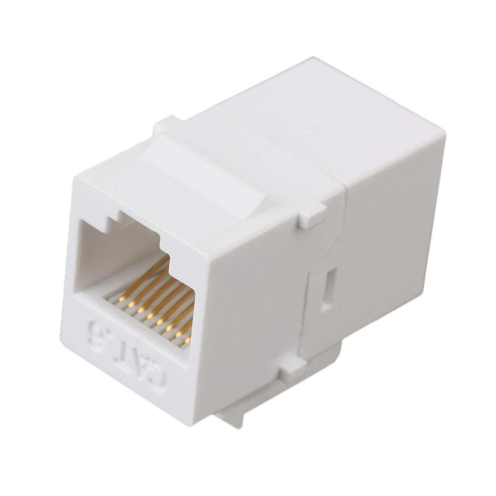 BQLZR 50 Piece Cat6 RJ45 Ethernet Inline Jack Coupler Keystone Latch Female to Female