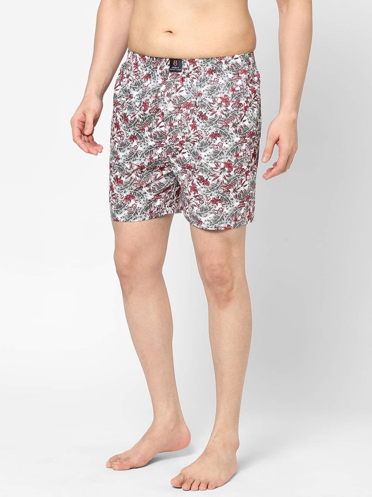 Urban Scottish Multicolored Regular Fit Printed Boxers - Pack Of 2