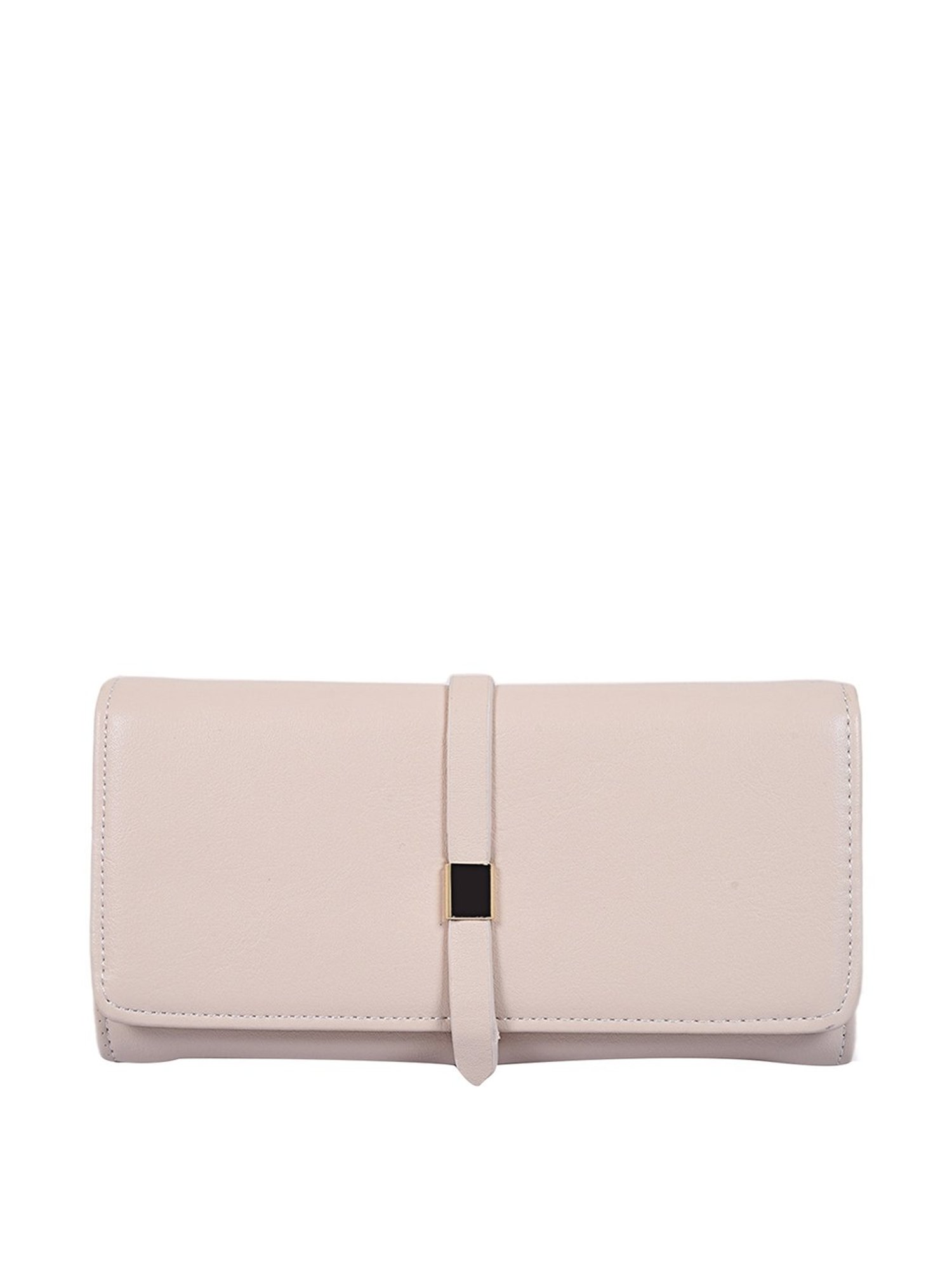 Lino Perros Core Beige Textured  Tri-Fold Wallet for Women