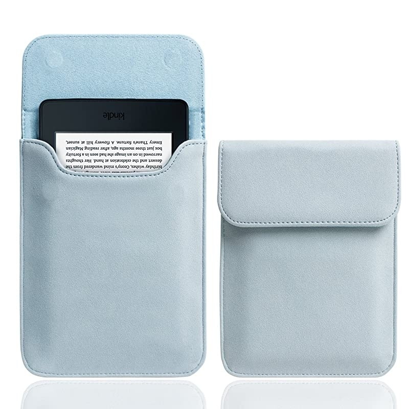 6 Inch Kindle Sleeve for All-New Kindle 2019/Kindle Paperwhite (Included 2018 Version)/Kindle Voyage/Kindle (8th Gen, 2016)/Kindle 4/5/Kindle Touch Protective Pouch Bag Case Cover, Light Blue