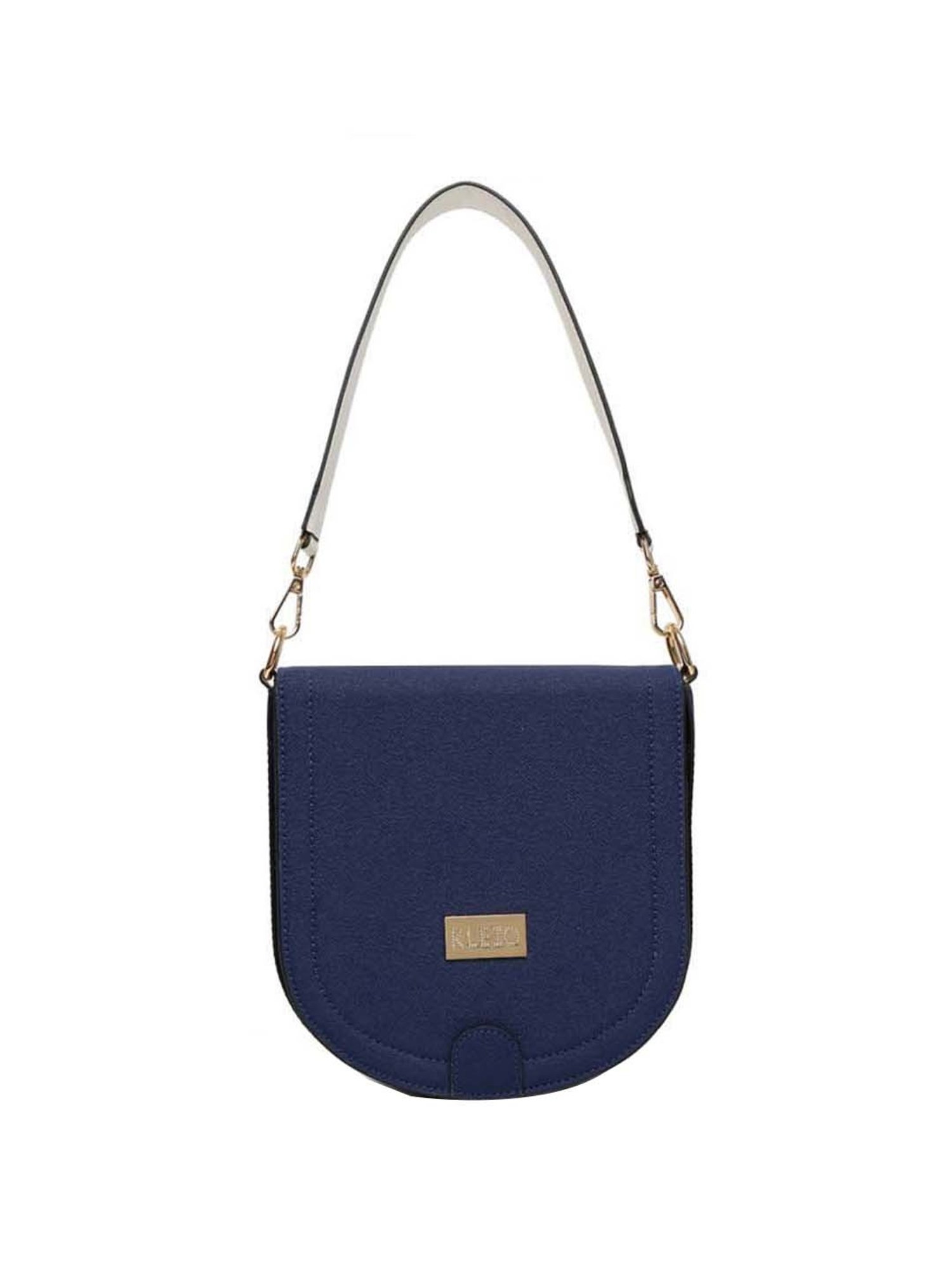 KLEIO Blue Solid Small Sling Handbag
