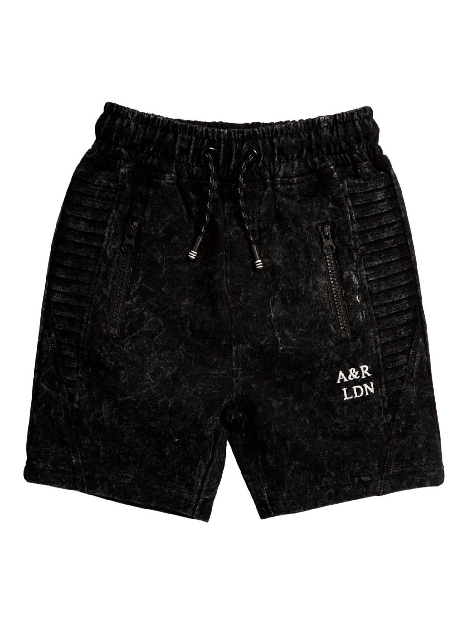 Angel & Rocket Kids Black Solid Shorts
