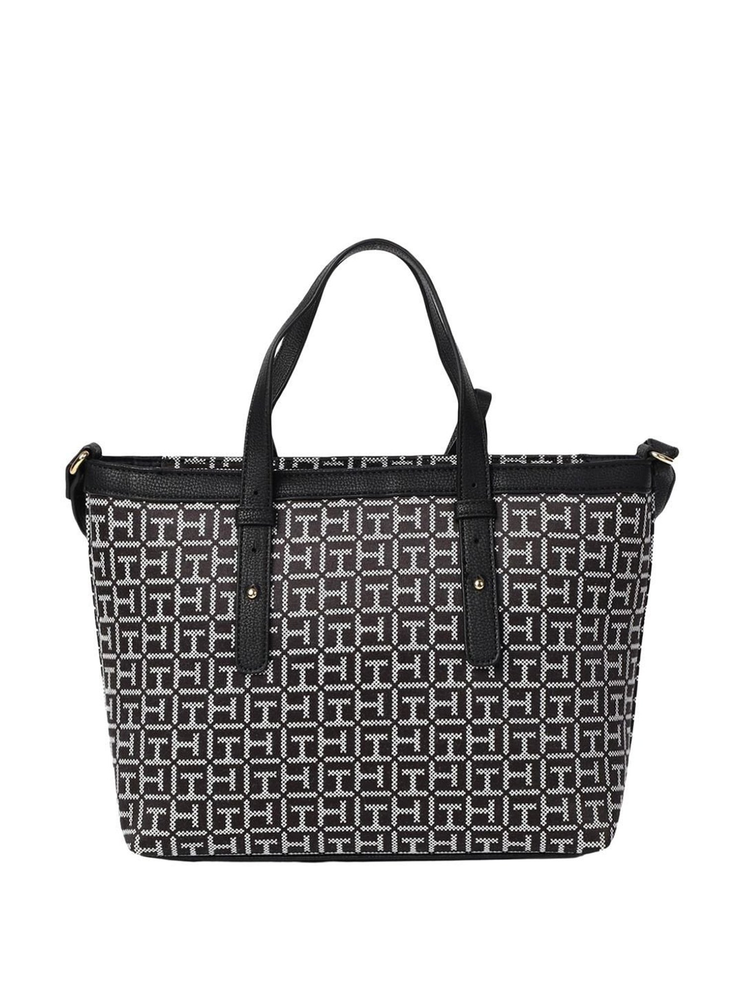 TOMMY HILFIGER Black WILDER II Logo Bowler Bag