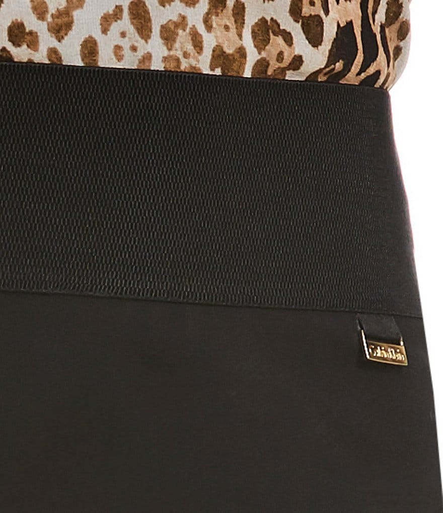 Calvin Klein Wide Waistband Ponte Knit Pencil Skirt
