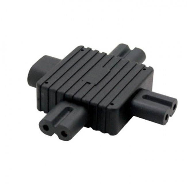 FVH IEC 320 Figure 8 C8 Male to 3X Female C7 Splitter Power Adapter for Power Supply 1 in 3 out PW-120
