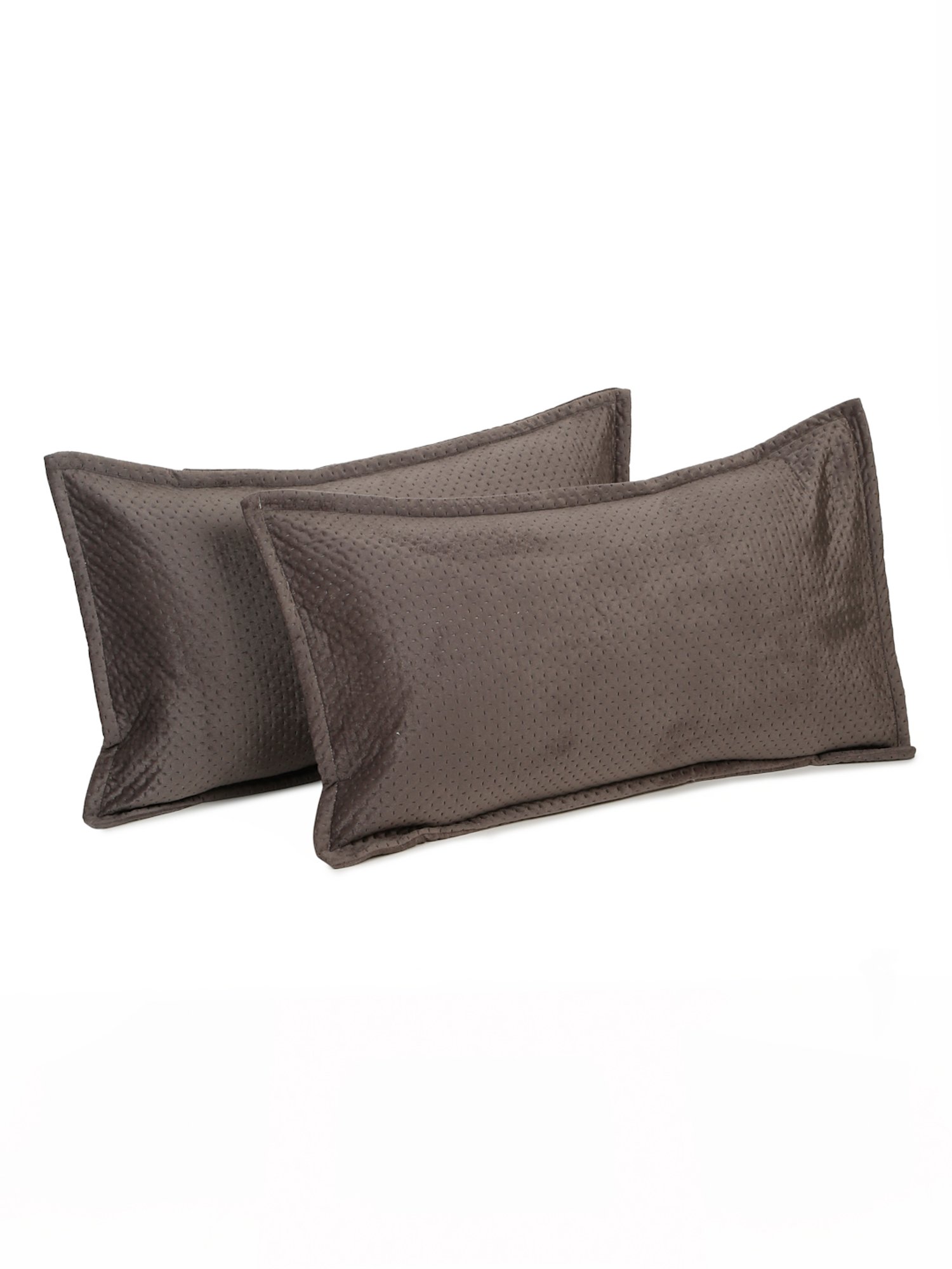 Stoa Paris White & Aqua Cotton 200 TC Pillow Cover - Set of 1