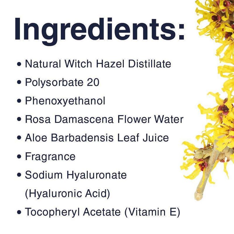 Dickinson's Enhanced Witch Hazel with Rosewater Alcohol-Free 98% Natural Formula Hydrating Toner - 16 fl oz