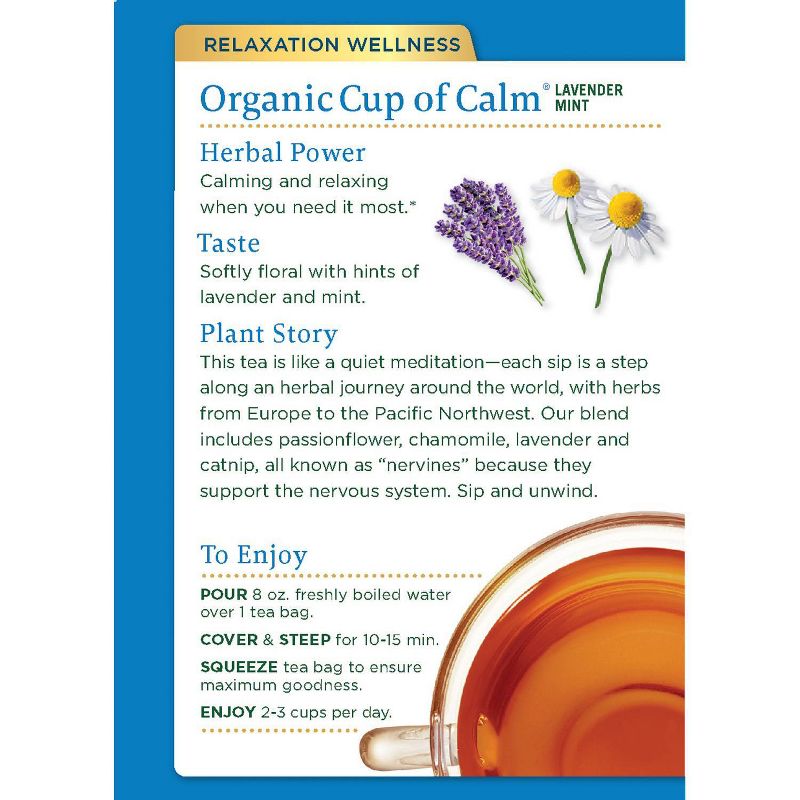 Traditional Medicinals Cup of Calm Organic Tea - 32ct