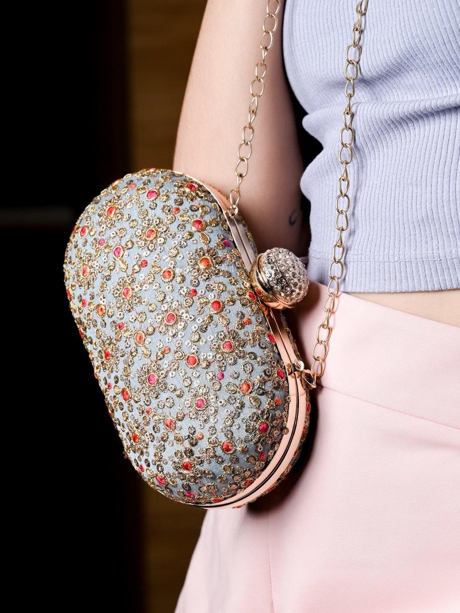 Odette Multicolor Embellished Sling Handbag