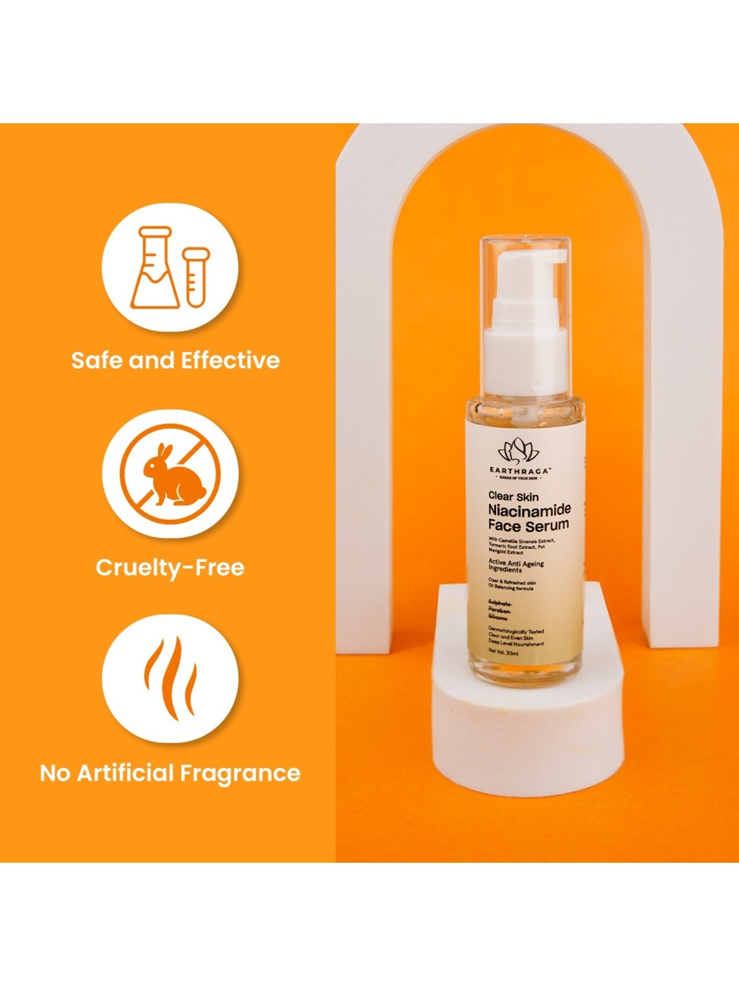 Earthraga Clear Skin Niacinamide Face Serum - 30 ml
