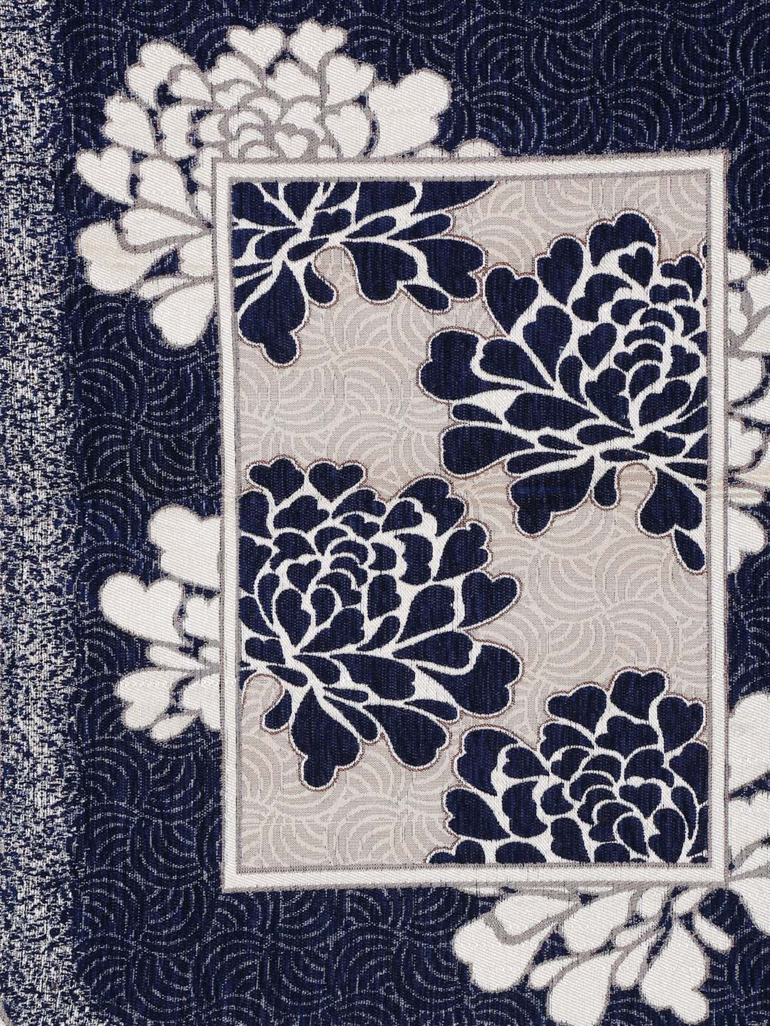 HOSTA HOMES Navy & Beige Velvet 5-Seater Sofa Cover - Set of 10