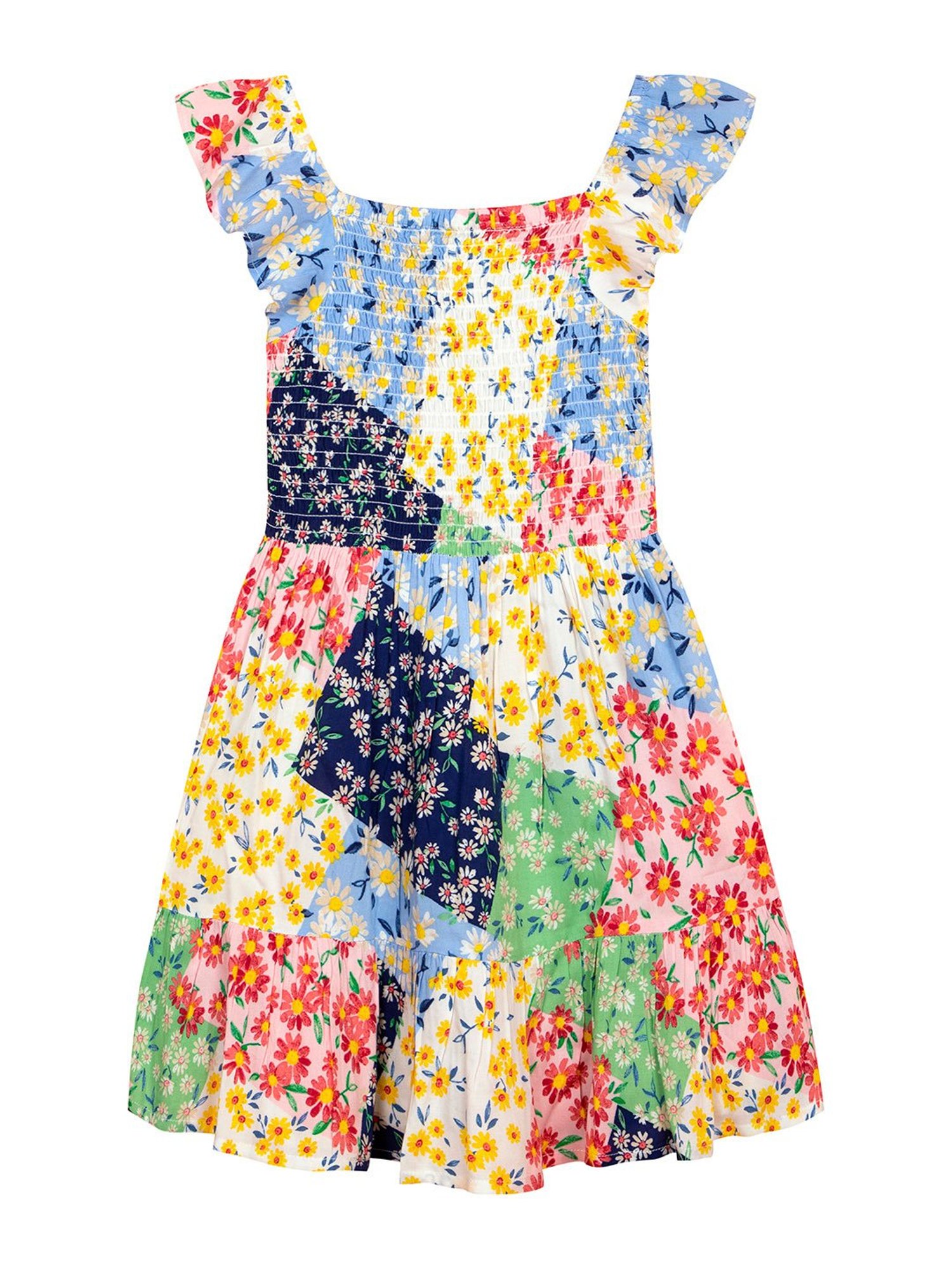 Budding Bees Kids Multicolor Floral Print Dress