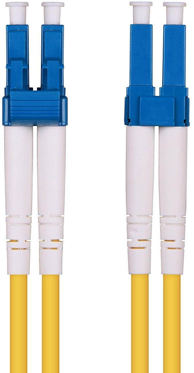 OS2 LC to LC Fiber Patch Cable - 10Gb/Gigabit Singlemode Jumper Duplex 9/125 PVC Fiber Optic Cord for SMF SFP Transceiver, Computer Fiber Networks and Fiber Test Equipment, 1 meters