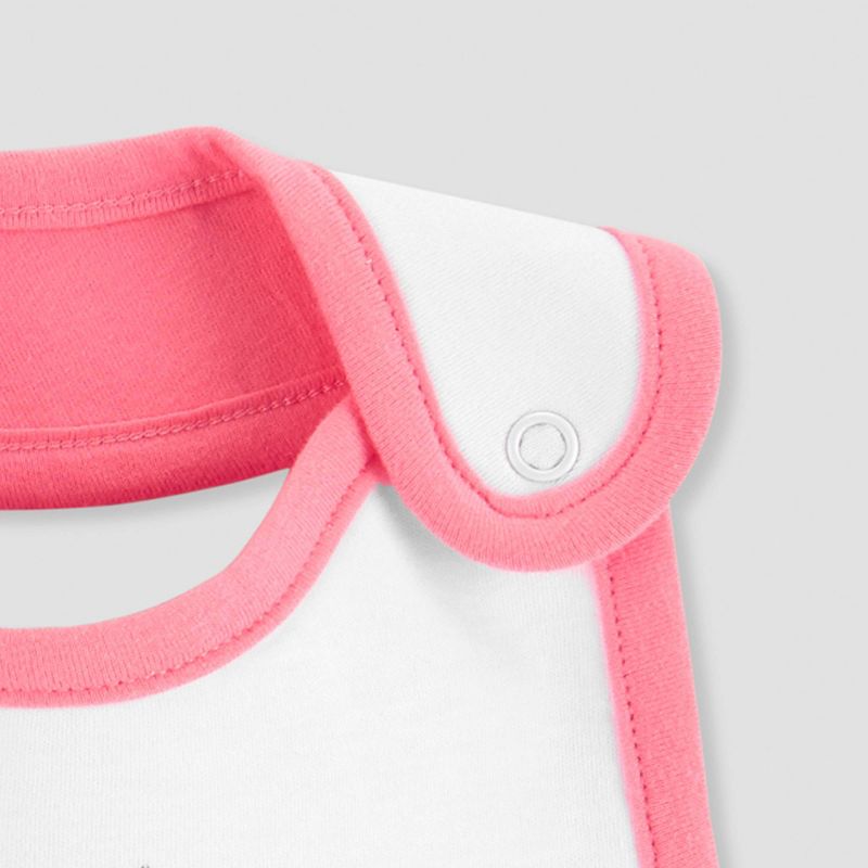 Baby Girls' 3pk Butterfly Floral Bib - Just One You® made by carter's White/Pink One Size